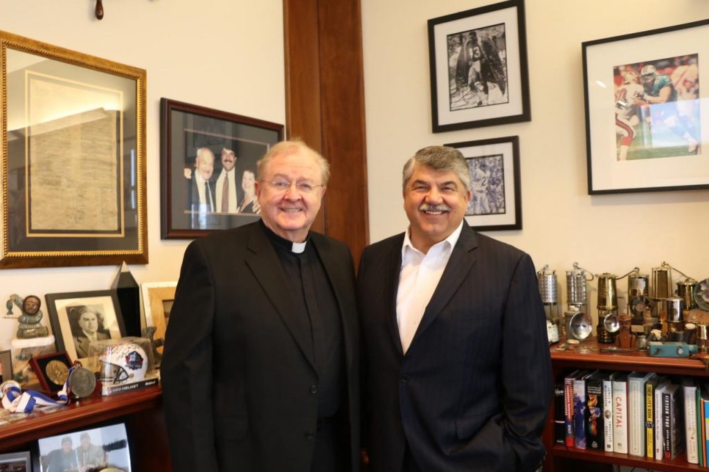 Fr. McManus and AFL-CIO President Trumka